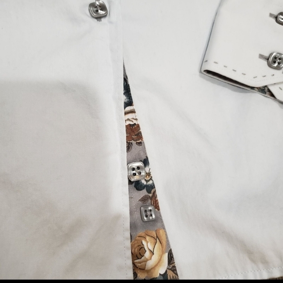 Jared Lang Designer button up shirt Women's Size 5 pale blue - Picture 5 of 10